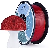ZIRO PLA Filament 1.75mm, Transparent Red 3D Printer Filament, Bright Pure Color Semi-Transparent Spool, Dimensional Accuracy