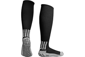 Linkidea Kids Soccer Grip Socks (2 Pairs), Anti Slip Soccer Socks for Kids Age 6-9, Soccer Non Slip Socks with Grip Pads