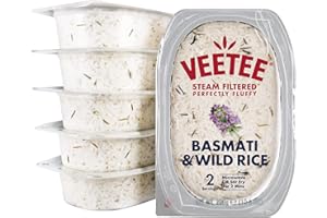 Veetee Basmati and Wild Rice - 2 Minute Rice Microwavable Meals - Instant Rice Meals Ready to Eat Gluten Free Precooked Rice - 10.6oz, Pack Of 6