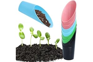 8Pcs Bonsai Soil Scoop - 6 Inches Plastic Succulent Soil Scoop Indoor Plants Colorful Little Small Potting Shovel Bucket Shov