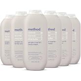 method Body Wash, Simply Nourish, 18 fl oz, 6 pack | Soothing Formula, Leaves Skin Feeling Soft &amp; Moisturized, Made Without Parabens, Notes of Coconut, Rice Milk &amp; Shea Butter