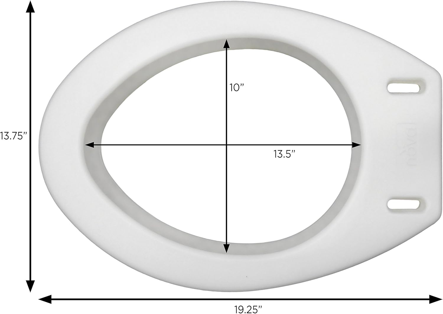 NOVA Medical Products Toilet Seat Riser, Raised Toilet Seat (For Under Seat), For Elongated Toilet Seat, White: Health & Personal Care