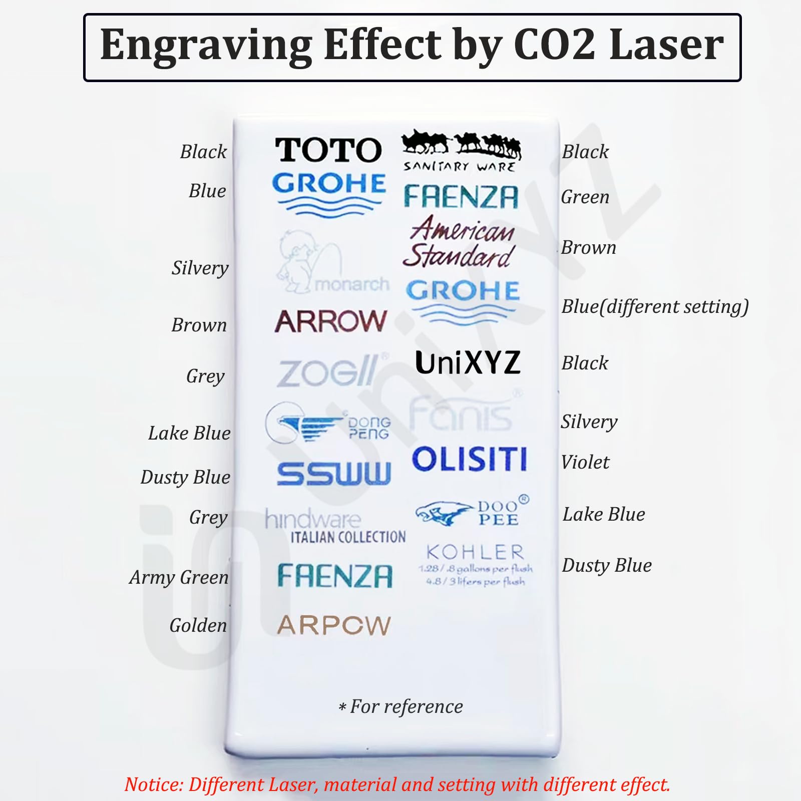 Colored Laser Engraving Marking Paper for CO2 Diode DIY Laser Engraver Machine Tools for Ceramics Glass Crystal Stone Tiles