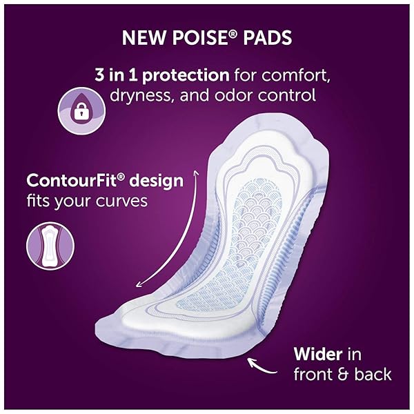 POISE INCONTINENCE PADS & POSTPARTUM INCONTINENCE PADS, 3 DROP LIGHT ABSORBENCY, REGULAR LENGTH, 30 COUNT, PACKAGING MAY VARY