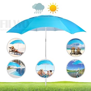 Portable Parasol De Plage Pare Soleil Parapluie Uv