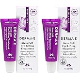 Derma E Stem Cell Lifting Eye Treatment – Multi Action Firming and Tightening Under Eye and Upper Eyelid Cream - Hydrating and Revitalizing Moisturizer, 0.5oz - Pack of 2