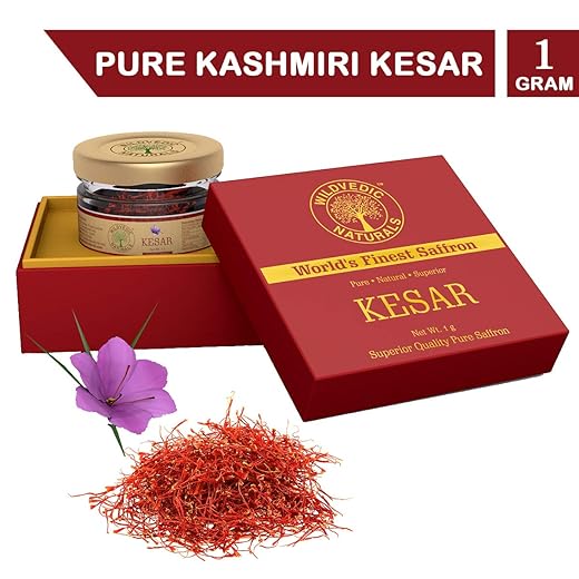 Wildvedic Naturals World's Purest and Finest Kashmiri Kesar/Saffron, 1 g