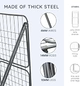 CUQOO Foldable Clothes Airer - Heavy Duty 22 Bars Indoor & Outdoor Rack view 7