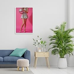 Trendy Disco Ball Canvas Wall Art Funky Pink Preppy