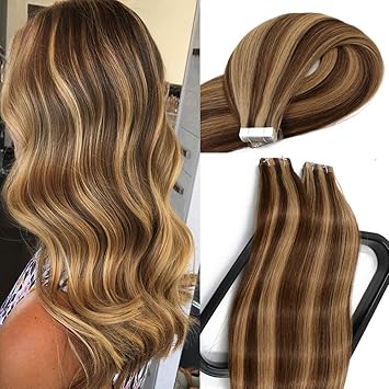 Buy Seashine 22inch 4p27 Medium Brown Dark Blonde 50g Tape In