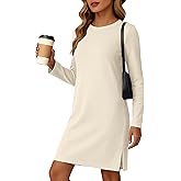 FREEOAK Dresses for Women 2025 Casual Long Sleeve Dress Trendy Fall Spring Vacation Travel Airport Outfits