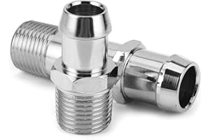 2PCS Stainless Steel Heater Hose Adapter, Heater Hose Fittings Connector for 3/4in Water Pump 5/8in Intake Auto Car Accessory