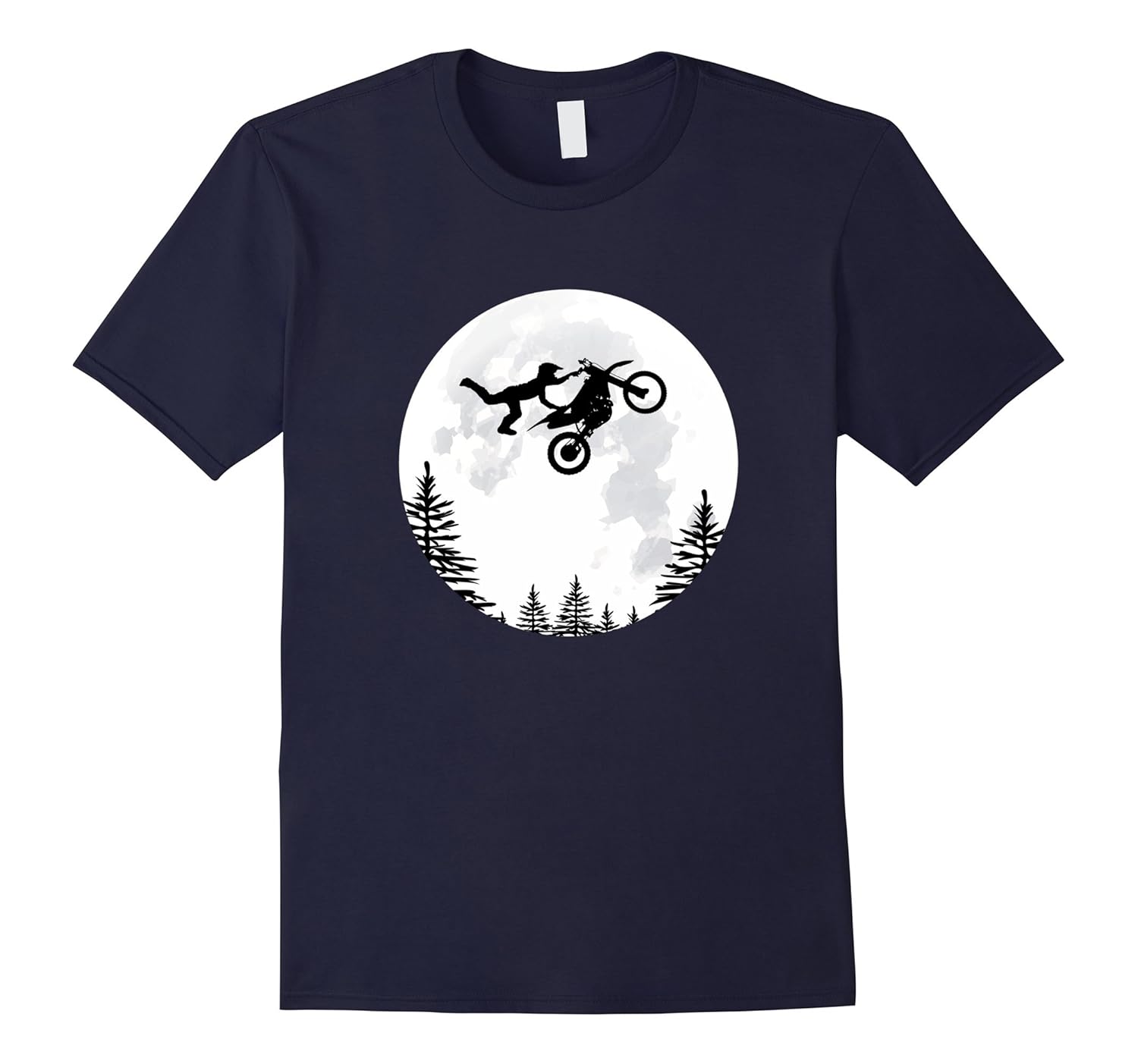 Flying MOTOCROSS DIRTBIKE Over the Moon tshirt for boys men-Rose