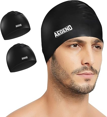 Amazon Com Aegend 2 Pack Swim Cap Durable Silicone Swimming