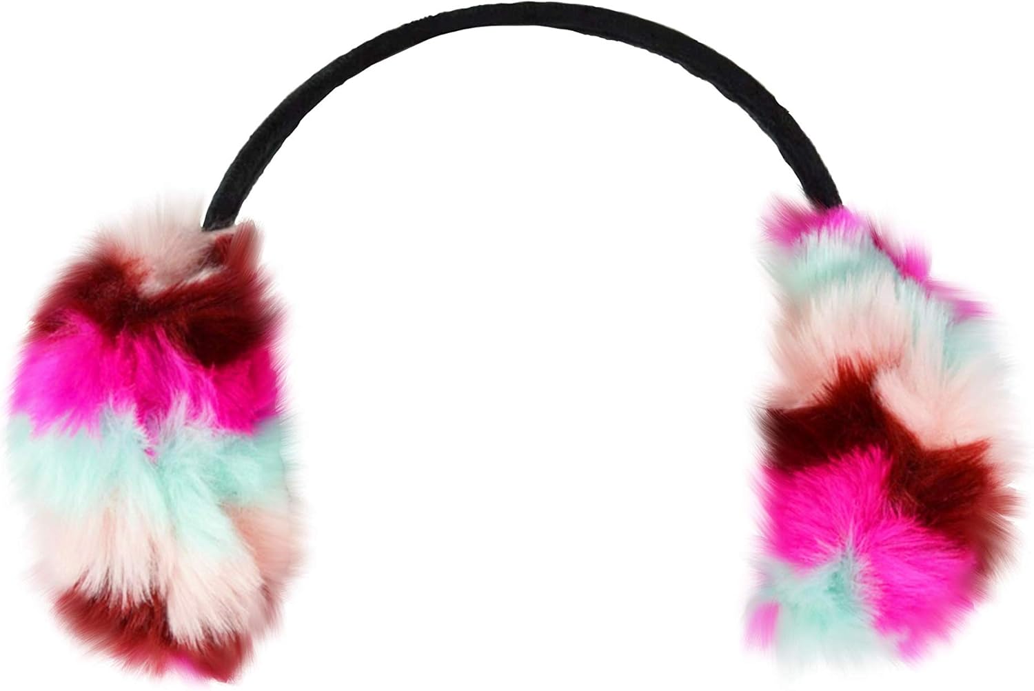 Buy Winter Furry Colorful Striped Ear Muffs, Pattern Faux Fur Ear