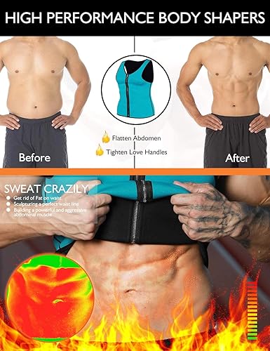 NonEcho Men Sauna Vest Hot Sweat Waist Trainer Corset Neoprene