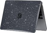EooCoo MacBook Air 13.6 Case Transparent Glitter Crystal Black A3449 A3240 view 6