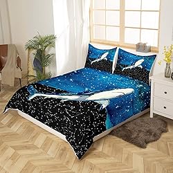 Shark Comforter Cover Galaxy Constellation Duvet