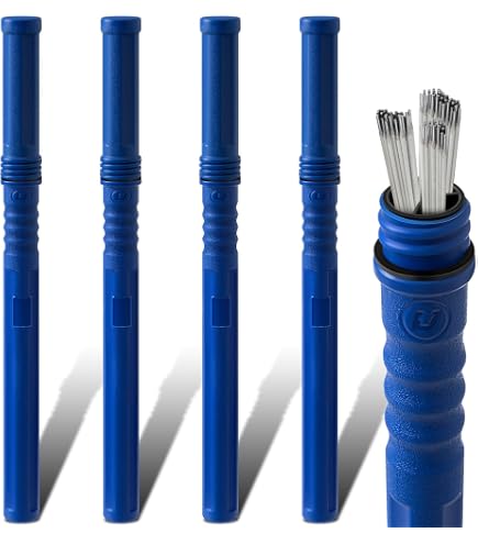 BTSKY 3-Pack 14-Inch Welding Rod Storage Tube – Waterproof Airproof ABS Holder For Electrodes, Blue