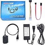 AGPtek SATA/PATA/IDE Drive to USB 2.0 Adapter Converter Cable for Hard Drive Disk HDD 2.5" 3.5" with External AC Power Adapter