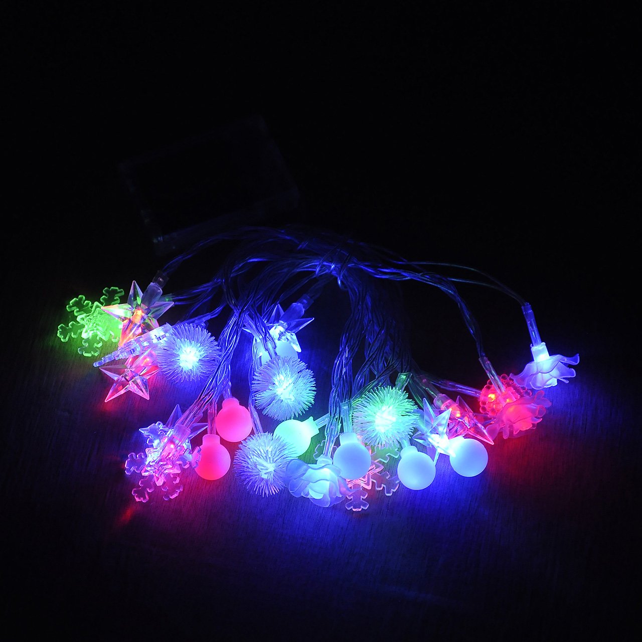 Yerwal Multi Color LED Christmas Lights,4.8M(15.75feet) LED Flash String Lights for Halloween Lights Decoration,Outdoor,Gardens,Homes,Wedding,Party