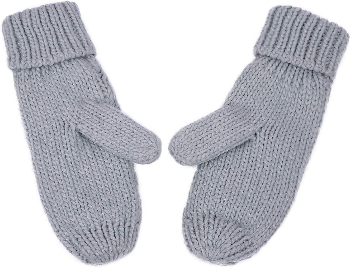 HDE Womens Winter Gloves Crochet Twist Cable Knit Hand Warmer Mittens, Gray, One Size at  Women’s Clothing store