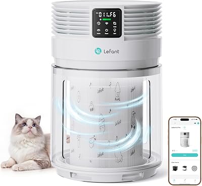 A1 Pro Purificatore d'Aria con Filtro HEPA,CADR350 m³/h,Sensor PM2,5