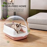 Vivo Technologies Cat Litter Tray Box Open Top 48x40x20cm Pink view 4