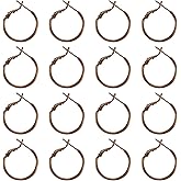 Craftdady 10Pairs/20Pcs Antique Bronze Hoop Earrings Brass Open Hoop Earring Hooks Ear Wires 20mm for Women Jewelry Craft Making