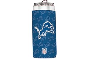 Bud Light & NFL Licensed Detroit Lions Premium Insulated Neoprene Slim Can Koozy Cover/Cooler Sleeve - Easy On Gameday Foldable Beverage Apparel for 12 Ounce Seltzer Cans, 2 Pack: 2 Sided Design