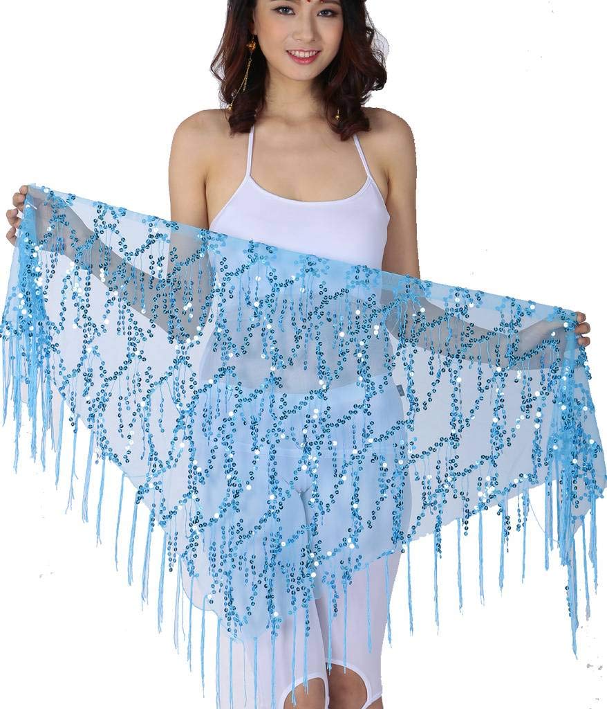 ZLTdream Belly Dance Sequin Triangle Hip Scarf ZLTdream Belly Dance Sequin Triangle Hip Scarf