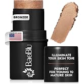 Organic Cream Bronzer Stick, 100% Natural, Made in USA, Amaretto | Bronzer makeup, Multi-use for cheeks &amp; eyes, Buildable color, Gluten-free, Paraben-free, Vegan