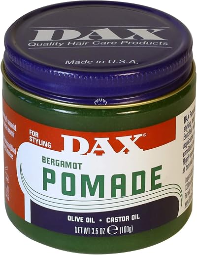 Dax Pomade Bergamot 3.5 oz Jar for Dry Brittle Hair Moisture Shine
