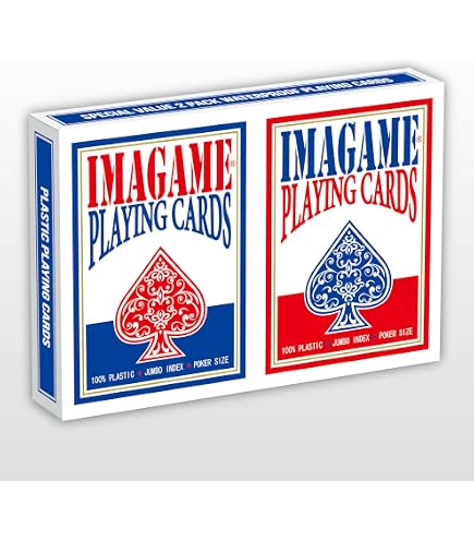 Amazon.com: Full House: 12 Pack Jumbo Index Playing Cards - 6 Blue