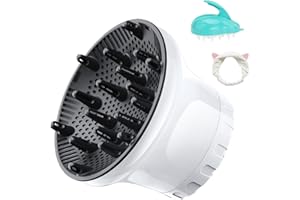 ULICO Universal Hair Diffuser Hair Dryer Diffuser Attachment For Curly Wave Thick and Nature Hair Profession Blow Dryer Diffuser Attachment Use Honeycomb Element Adjustable to 1.4-2.6 inch for Dryer Nozzle