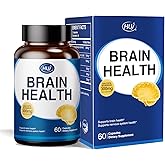HUJ Brain Health - Brain Supplements for Memory and Focus - Brain & Nervous System Health Support with Bacopa, Phosphatidylserine, Ginkgo Biloba, Rosemary, Walnut Peptide, Nervonic Acid - 60 Capsules