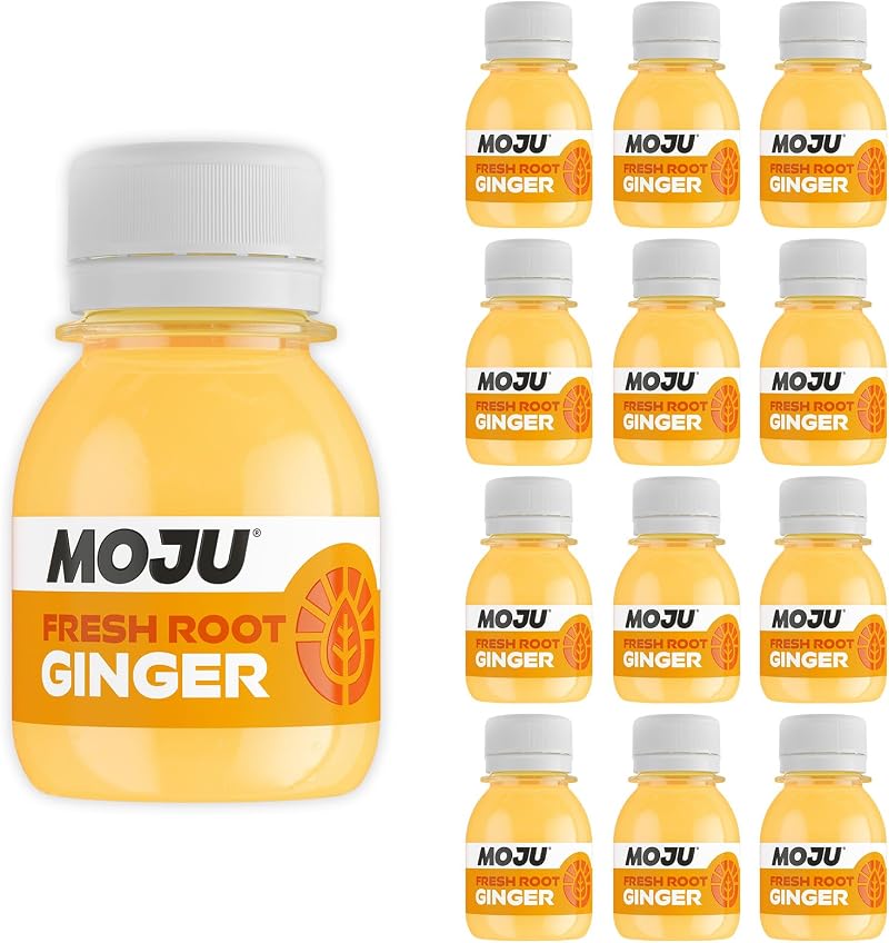 MOJU Ginger Shots 12 x 60ml Immune Support Natural Ingredients Vegan