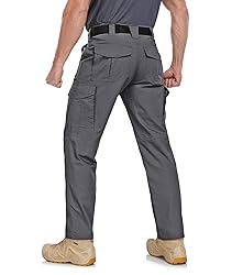 Zoofly Mens Tactical Pants Elastic Waist Water