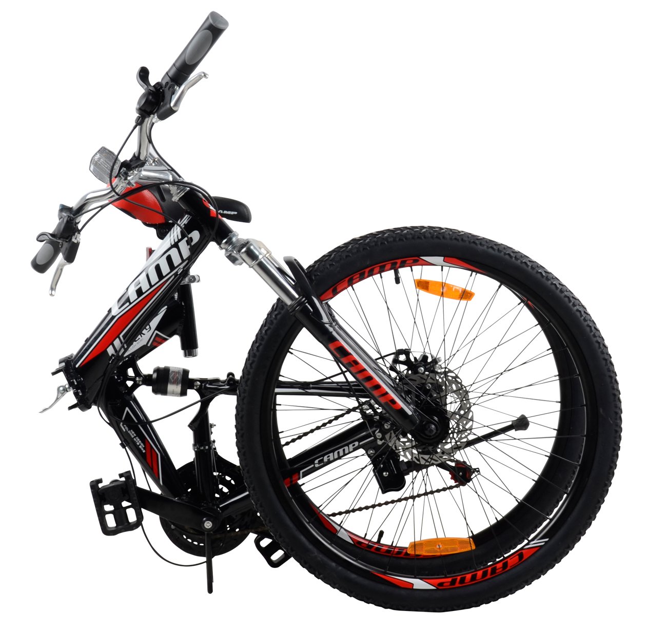Camp 26" Alloy Folding Mountain Bike Shimano 21 Speed Dual