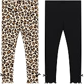 EASWEET Toddler Girls Leggings 2-Pack Bamboo Viscose Little Girls Casual Stretch Pants