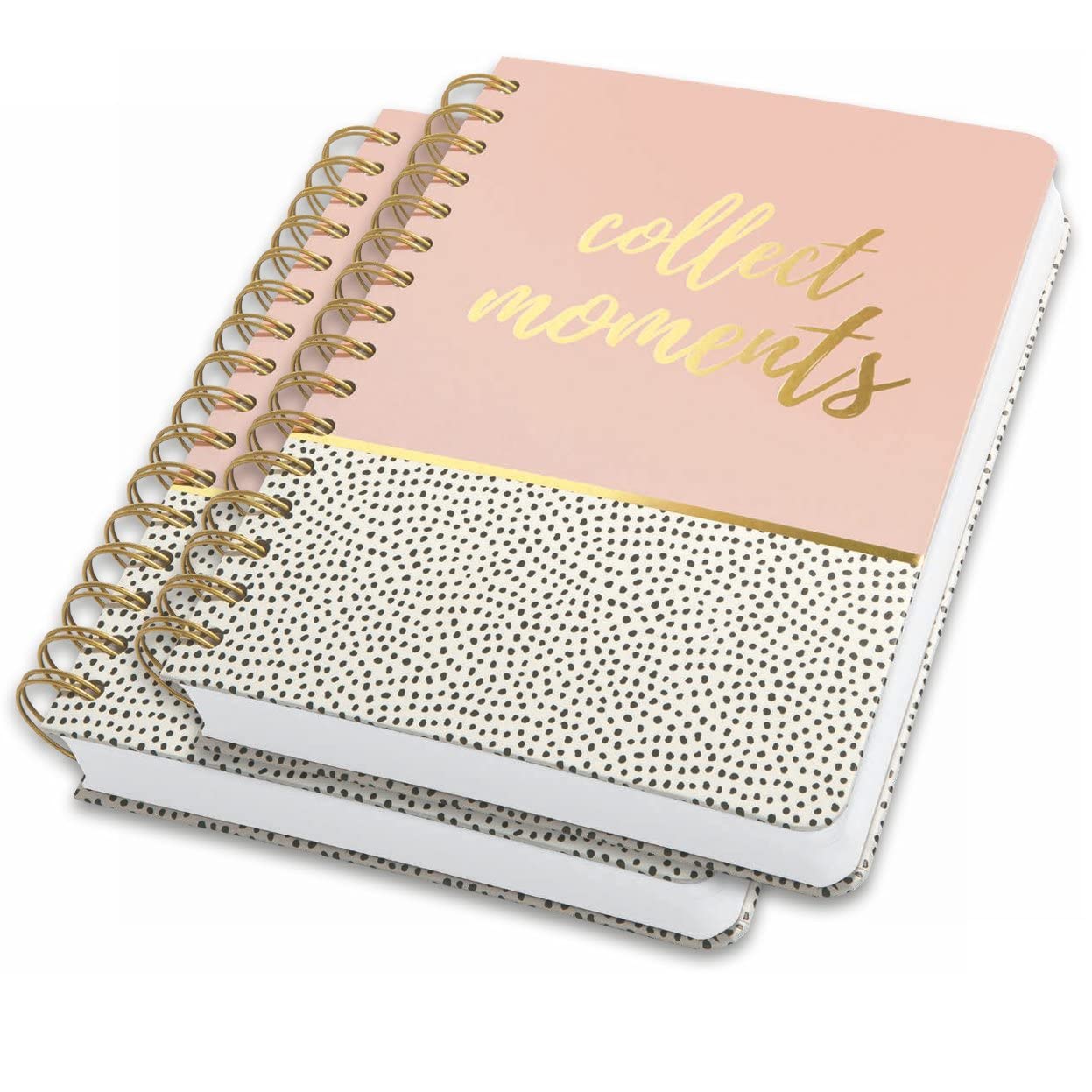 SIGEL JN601 Spiral notebook premium, A5, dotted, hardcover, 240 pages, White/Black/Pink, 2 Pieces - Jolie — image 1