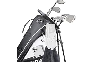 KYTAI Lightweight 7 Way Divider Golf Stand Bag for Men/Women- Dual Straps, Stable Stand, Multiple Pockets, Rain Hood & Towel Ring