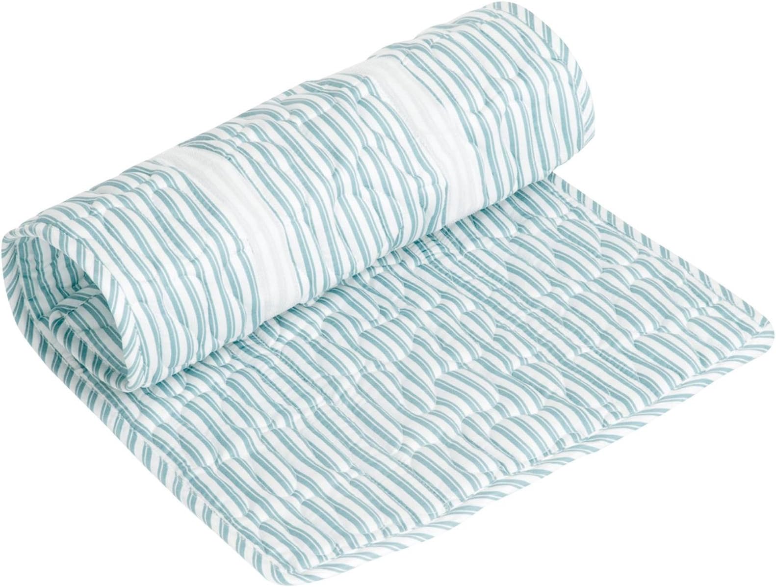 Oilo Extra Changing Pad Topper - Stripe, Aqua by Oilo