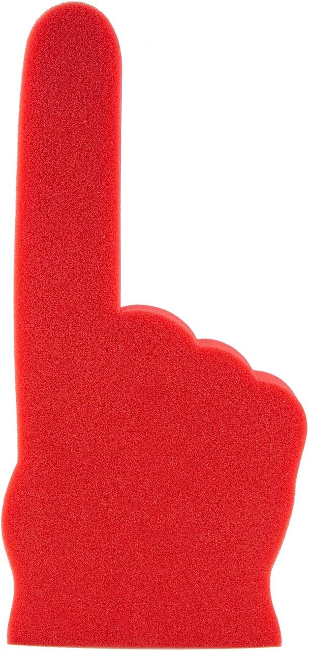 FUNSTITUTION Foam Finger We're Number 1- Large Giant 18 inch for All Occasions Cheerleading Pompom Football, Sports, Birthdays and Concerts – Lightweight and Durable Hand in Vibrant Colors (Navy) : Sports & Outdoors