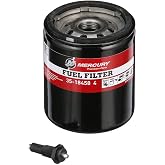 Mercury 18458T3 Water Separating Fuel Filter with Black Sensor for 1995 and Earlier Mercury or Mariner V6 EFI/DFI Outboards