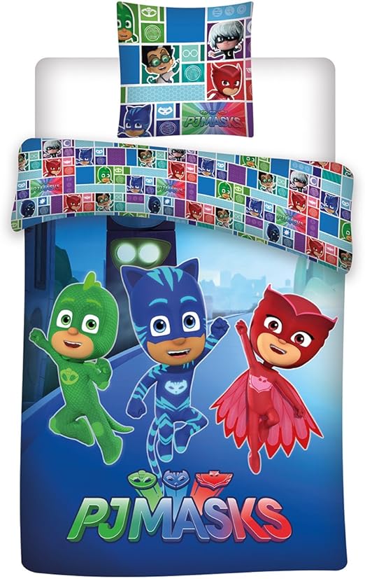 PJ Masks Bedding Set Duvet Cover + Pillowcase (140x200 + 63x63cm