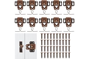 10 Pack Cabinet Latch Double Roller Catch Hardware Durable Sturdy Steel Cabinet Latches Catches for Lockers Cupboard Reliable