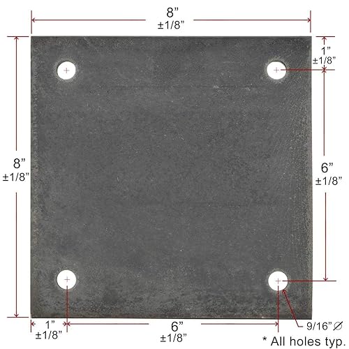 Hot Rolled A36 Steel Plate - 3/16" (.1875") Thick, 10" X 10" Sheet - 10 Pieces - Made In USA 5 thumbnail image