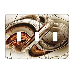 Modern Abstract Lines Painting Triple Toggle Light