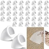 Teenyyou 10 Pack Quail Feeders No Waste DIY Feeder Port, 1.5 Inch, White | Chicken Feeder, Chick Feed Saver, Quail Supplies for Coturnix Small Poultry Farm DIY Bucket Bin Container, Outdoor Farming